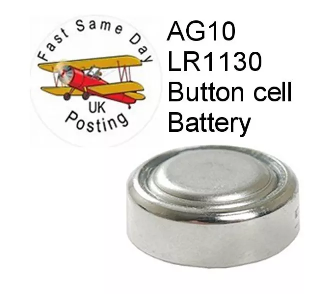 2 x  pcs AG10 GP189 SR54 LR1130 L1131 1.5V Alkaline Button Cell Battery