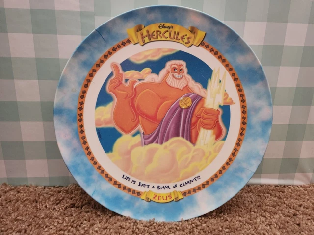 ZEUS Hercules disney MCDONALDS plastic plate 1997 VINTAGE melamine collector 9"