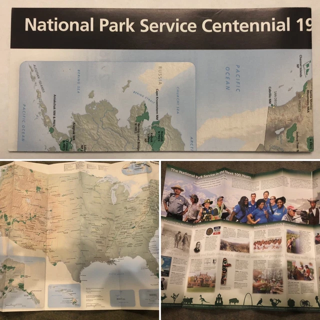Unigrid NATIONAL PARK CENTENNIAL 100 Year Anniversary Unigrid Brochure FoldOut ...