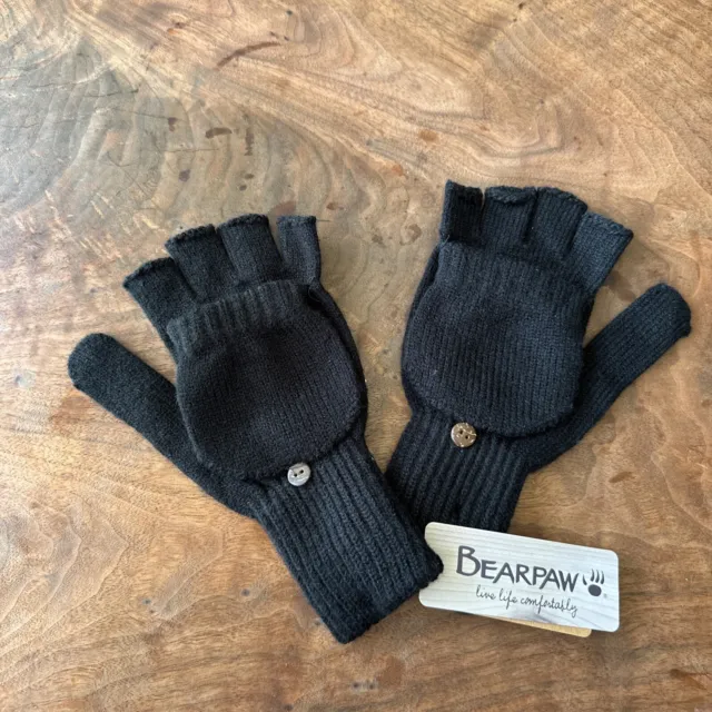 CUTE Bearpaw ®️ Brand Mitten Fingerless Gloves Set Great Gift Idea!