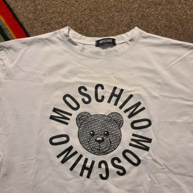 Moschino Couture T Shirt Men's Large Milano Italian Bear Spellout Y2k Tee