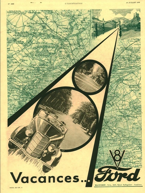 PUBLICITÉ ANCIENNE AUTOMOBILE Ford salon de l'automobile 1929 issue de PUBLICITÉ ANCIENNE AUTOMOBILE Ford salon de l'automobile 1929 issue de
