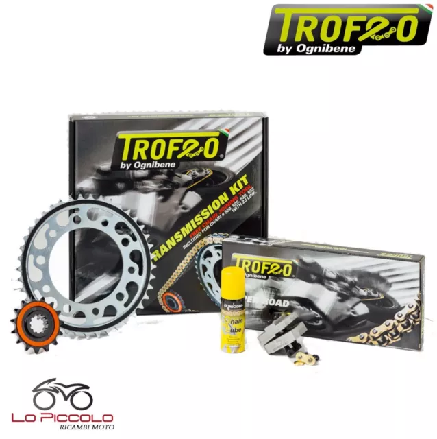 Kit Trasmissione Trofeo Catena Corona Pignone Honda Cbr 600 Rr 2005 2006