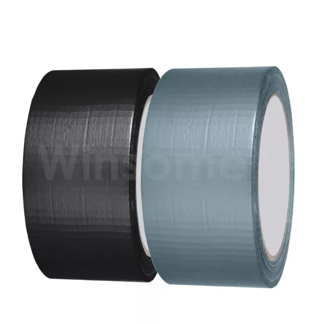 50mx 50mm Duct Gaffer Heavy Duty Waterproof Cloth Tape Silver Adhesive Duck Tape