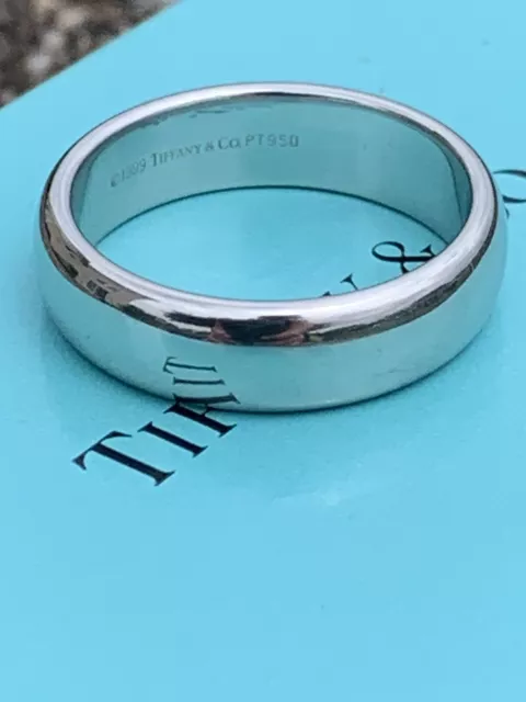 Tiffany & Co Classic Platinum 6mm Lucida Wedding Band Ring Comfort Fit 13.8 Grms