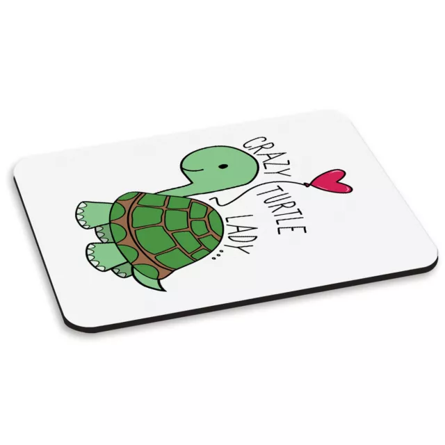 Crazy Turtle Lady Alfombra Ratón Ordenador PC - Divertido Lindo