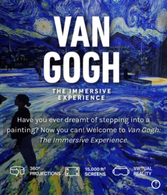 TONIGHT VAN GOGH Immersive Experience VIP TIX (Sat 10/9) PHILLY (6) available