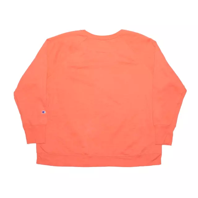 CHAMPION Womens Orange Regular Big Logo Crew Neck Sweatshirt 2XL 3