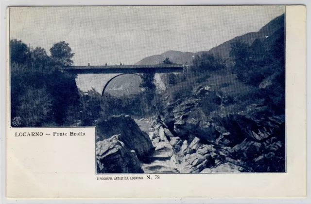 AK Locarno, Ponte Brolla, um 1900