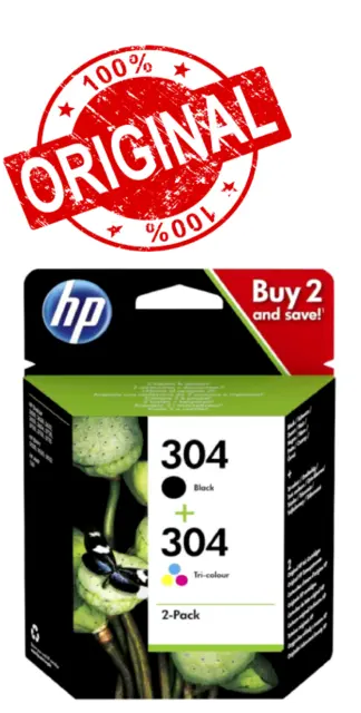 Genuine/Original HP 304 Double Pack (  3JB05AE  ) - Fast & FREE Delivery - Boxed