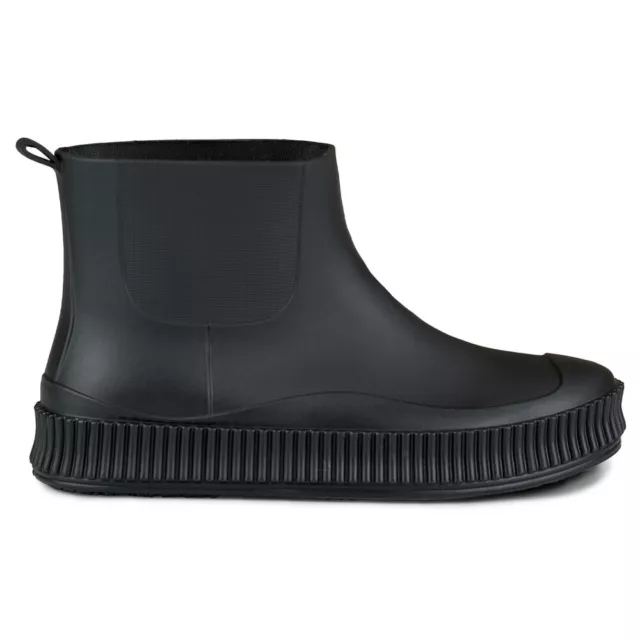 Matte black women's rain boots