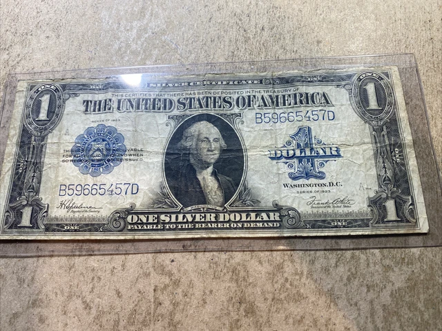 1923 series $1 One Dollar Silver Certificate Large Size Currency Note Bill