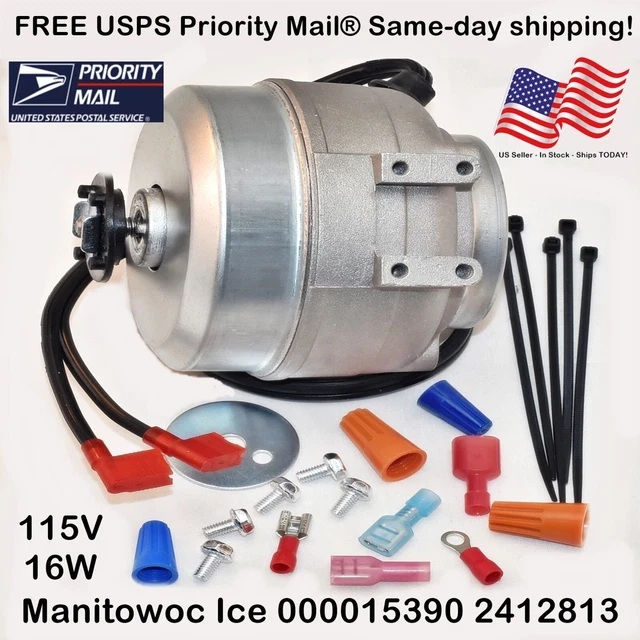 Manitowoc Ice Condenser Fan Motor – 24-1281-3, 2412813, 115V 16W, Fits QM-30 QM-45