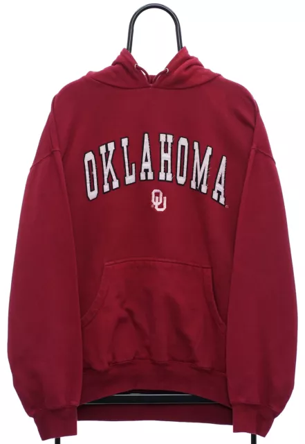 Vintage Oklahoma Sooners NCAA SPORTS Pull Spellout Bordeaux Capuche - X Large