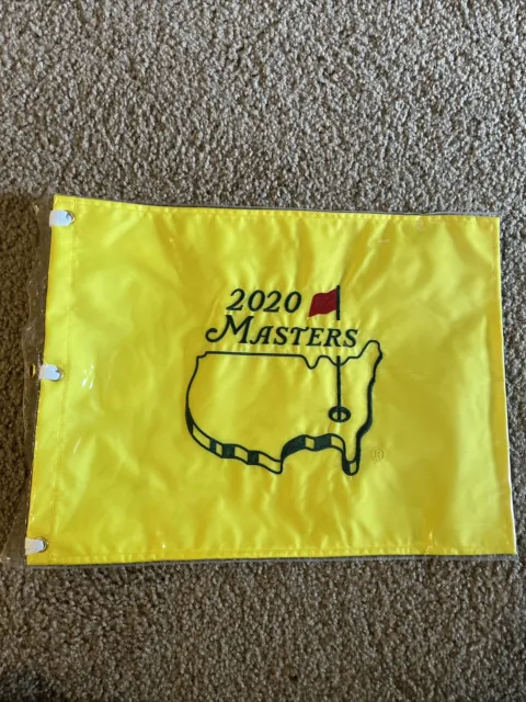 2020 Masters Souvenir Pin Flag - Dustin Johnson winner NEW PGA Authentic