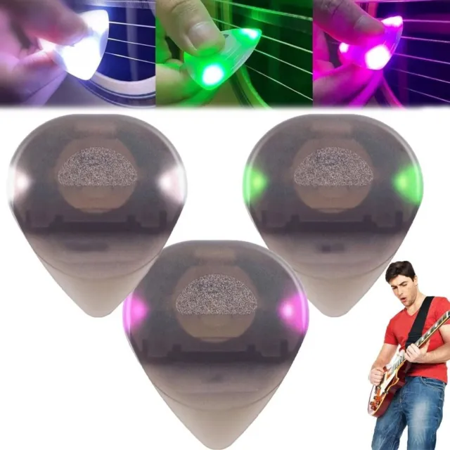 ELECTRIC GUITAR BASS LED Glowing Guitar Pick Acoustic Guitar Picks