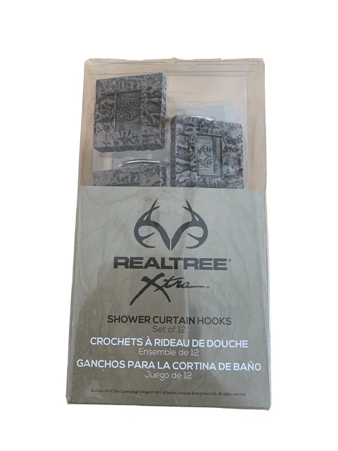 Realtree Shower Curtain Hooks Set of 12 Camo NEW