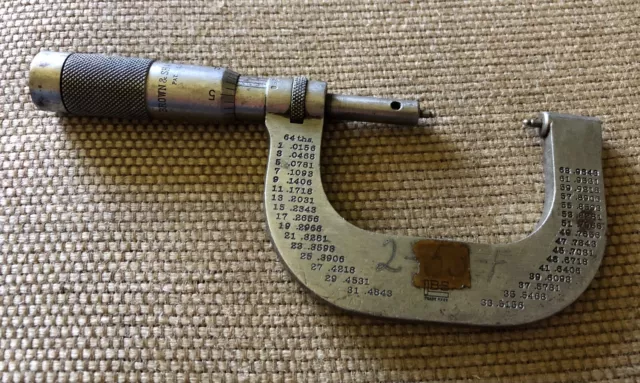 Brown & Sharpe Machinist Micrometer 1-2 Special Application - RARE 