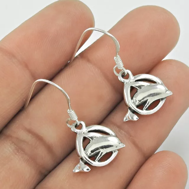 925 Plata de Ley Handcrafted Joyería Gota / Colgante Boho Pendientes D2