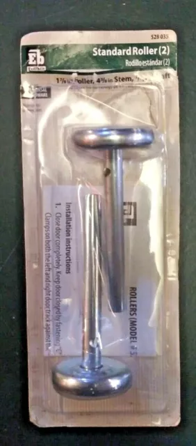 Paquete de 2 rodillos estándar para puerta de garaje Everbilt 1-7/8 rodillo 4 3/8 vástago eje 7/16