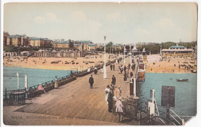 Dorset; Bournemouth On The Pier PPC By JE Beale, Unposted, Faults