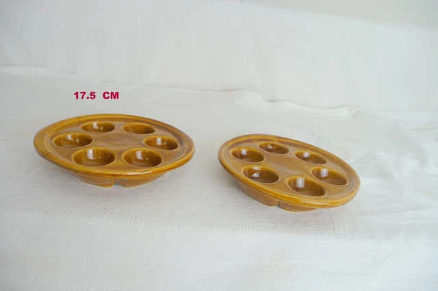 5 POÊLONS FOUR Plats à escargots X6 Trous en terre cuite Made In France EUR 20,00 - FR