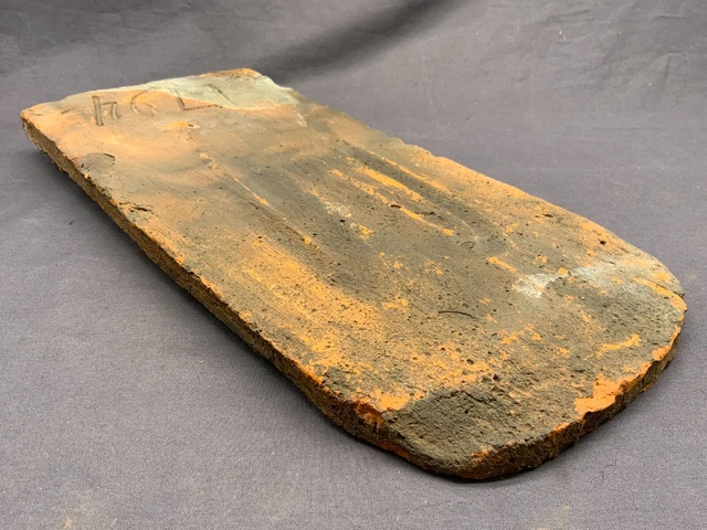 Baroque Roof Pan Antique Ceramic 18Th Century Roof Tile Ötisheim 3
