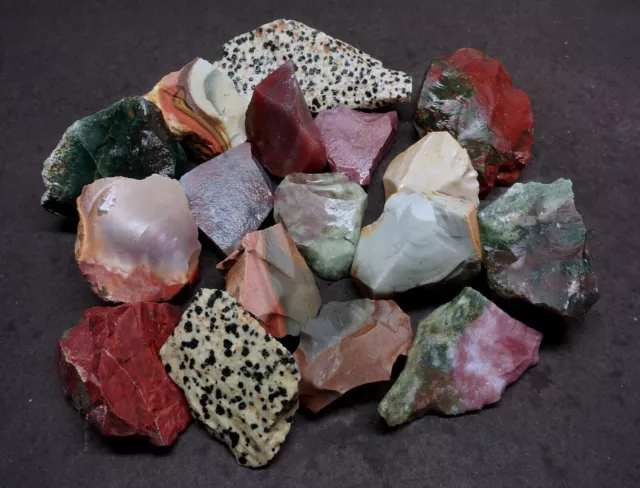 Jasper Mix Collection 1 LB Natural Multicolored Mineral Crystal Specimens