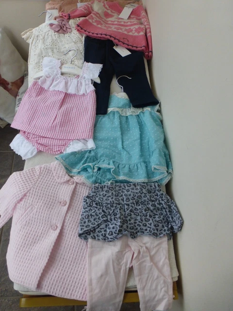 Baby Girls Age 6 Months Bundle Job Lot Clothes Capsule Wardrobe 9 Items LOT 3 3