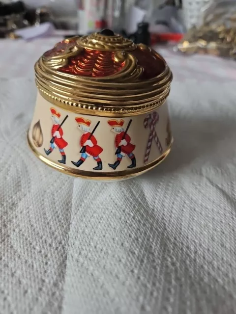 House of Faberge Franklin Mint Music Trinket Box The Nutcracker Porcelain C Desc