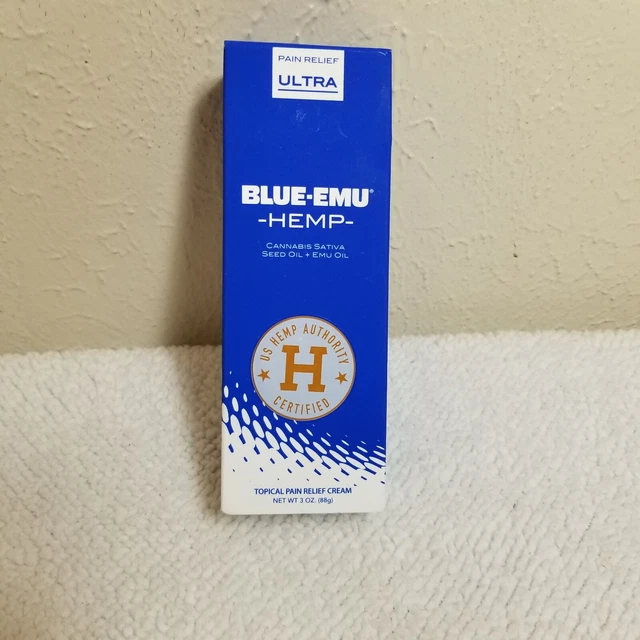 Blue-Emu Hemp Topical Ultra Pain Relief Cream Muscles Arthritis 3 oz Exp 7/2024