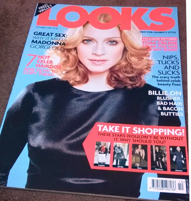 MADONNA on Cover & Within LOOKS Magazine. Oct 2000. Free UK Postage