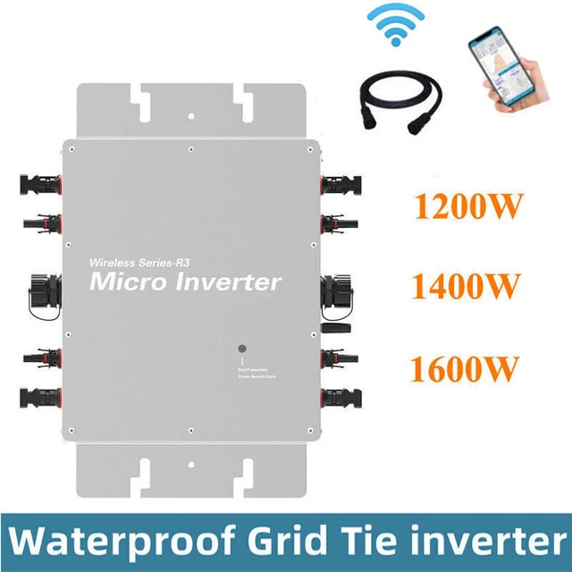 Snowtaros Onduleur Solaire Couplé à Réseau 1200W DC55V-90V, Sortie