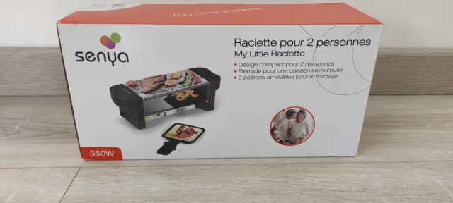 SENYA - Senya appareil à raclette 2 personnes - pierre à cuire – 350w - my  little raclette