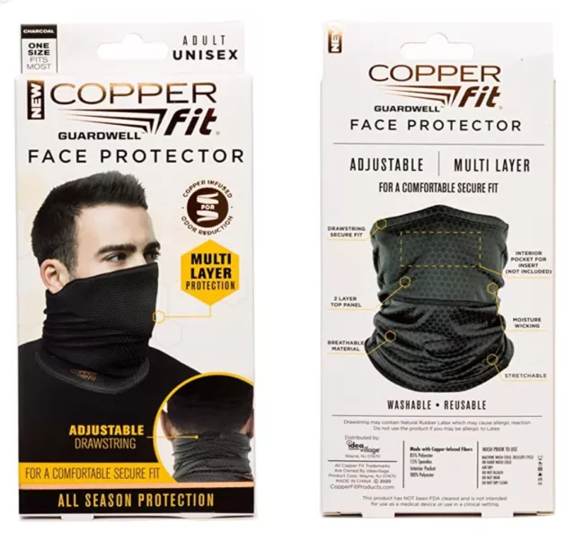 Copper Fit Guardwell Neck Gaiter - Charcoal