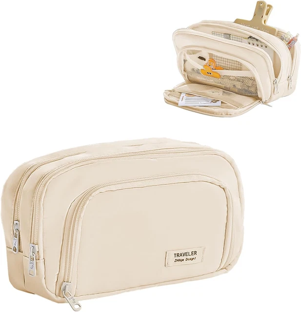 Astuccio Porta Matite Grande Capacità – 24,5x13x5 Cm, In Tessuto Oxford, Resistente – Ideale Per Scuola, Ufficio, Viaggi E Cosmetici