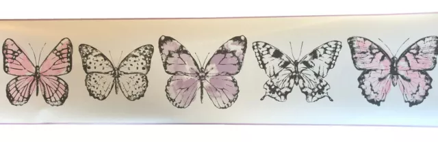 Mariposas Borde de Papel Pintado Adhesivo 5m X 16cm (16.5ft x 15.2cm)
