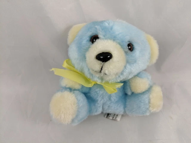 COMMONWEALTH BLUE DOG Plush Puppy Inch Yellow Ribbon Stuffed