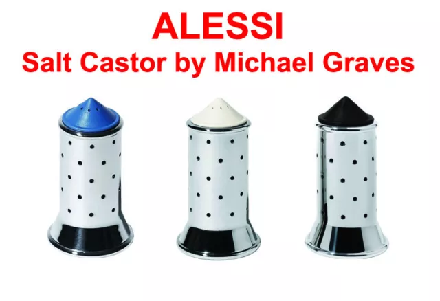 ALESSI Salt Castor (Available in three colours) MGSAL FREE UK DELIVERY