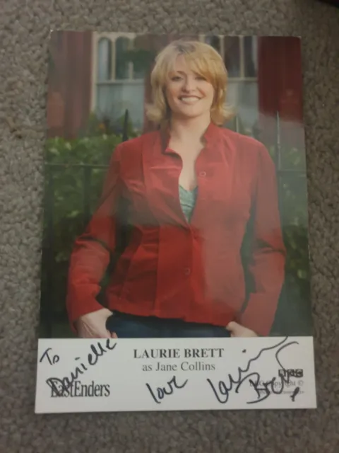 BBC EastEnders Jane Collins (Beale) Hand Signed CastCard Laurie Brett Autograph