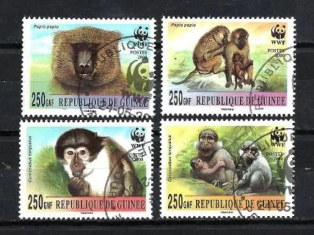 Guinea 2000 Affen (97) Yvert Nicht Aufgeführten Entwertet Verwendet