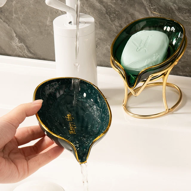 Caja de jabón de plástico soporte de drenaje ecológico fácil instalación para ducha de baño