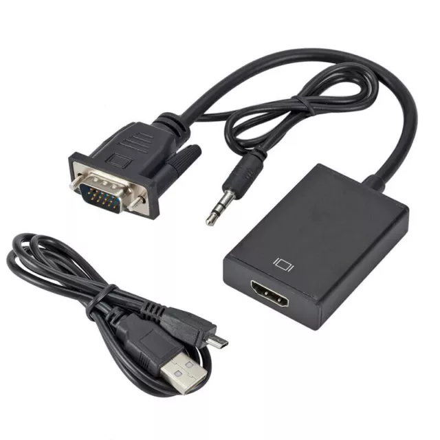 VGA auf HDMI Adapter Audio-Untersützung 1080P Auflösung VGA zu HDMI PC Laptop DF