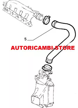 7076/2 Manicotto Collettore Aspirazione A Radiatore Intercooler Alfa 156 1.9 Jtd