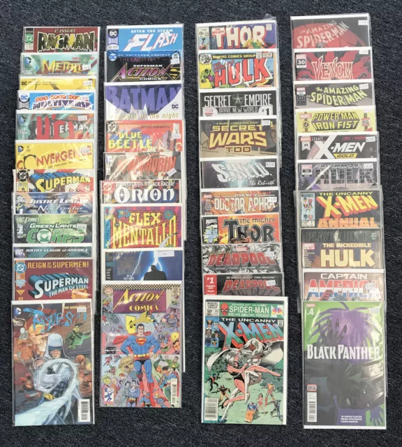 Huge Premium 100 Comic Book Lot-Marvel & Dc-Free Shipping! Bagged And Boarded