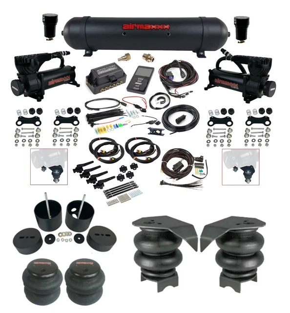 Complete Air Ride Suspension Kit 27695 3/8 3H Air Lift Blk 580 1999-06 Silverado