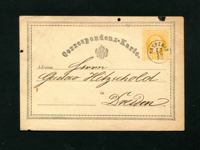 Österreich  1872 -  "Raspenau"  sehr klar    (#5110)