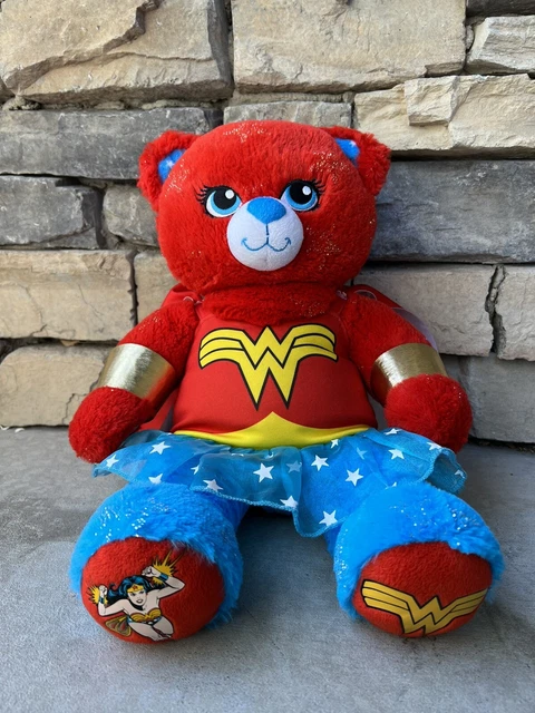Wonder Woman Build A Bear Outfit W/Sound Red Stars DC Comics SuperHero BABW EUC!