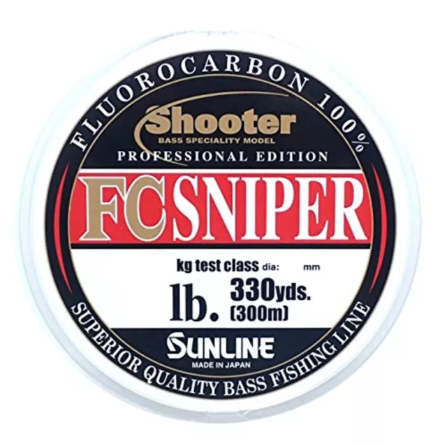 SUNLINE fluorocarbon line shooter sniper 300m 5lb Natural Clear F/S w/Tracking#