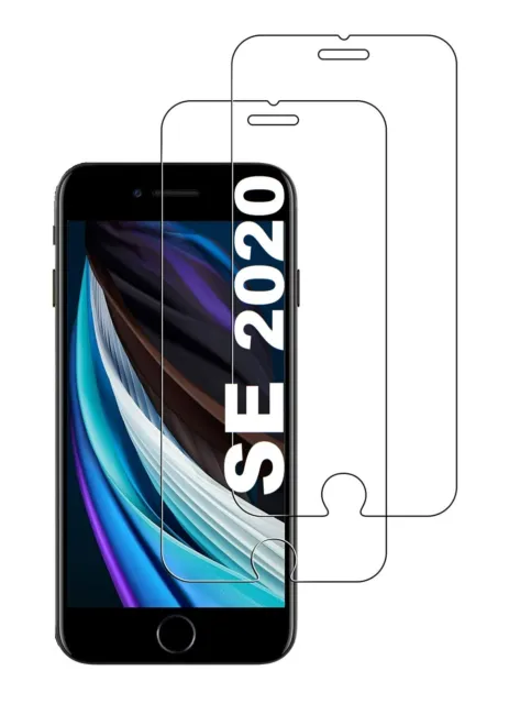 2x iPhone SE 2020 Panzerfolie Schutzglas Echt Hart 9H Displayschutz Verbundglas